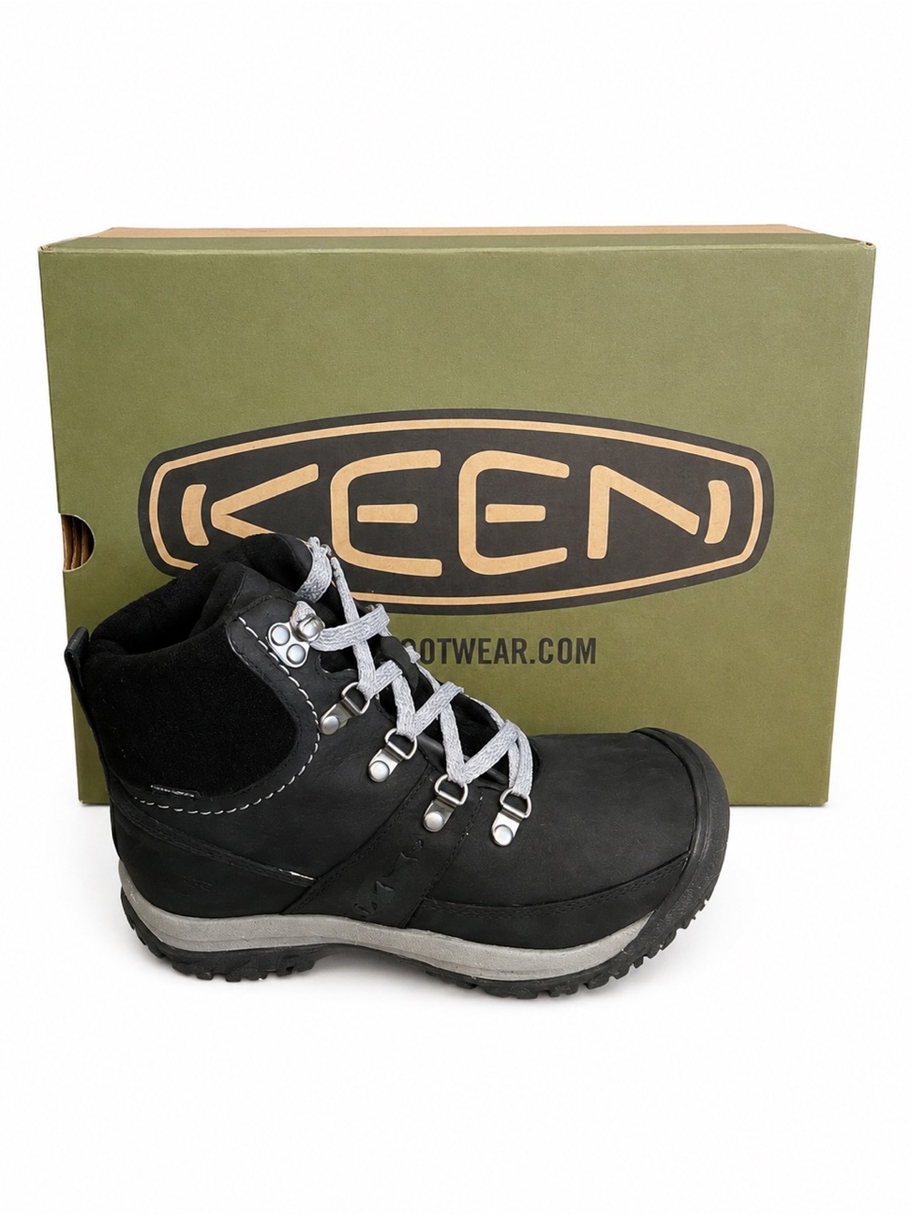 Keen Black Kaci lll waterproof and Gray Lace-Up Hiking Boot NIB